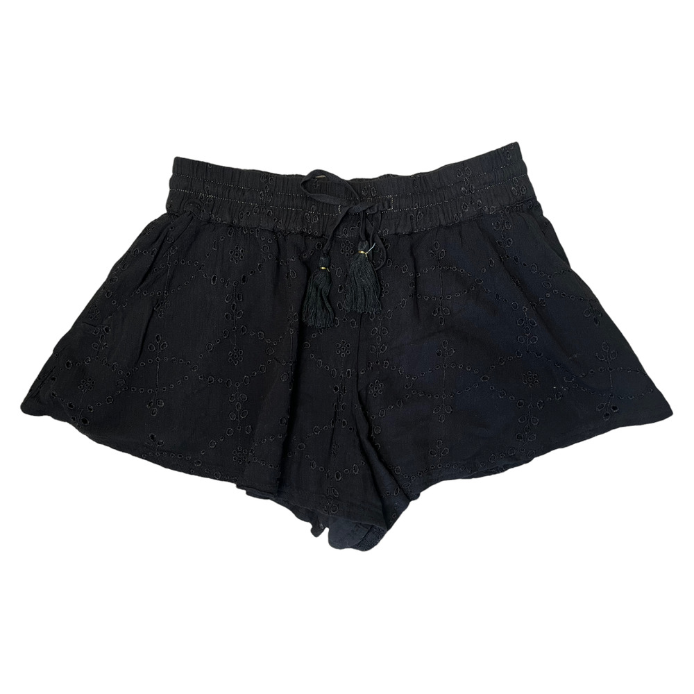 Free People Karlie Eyelet Shorts Black Small